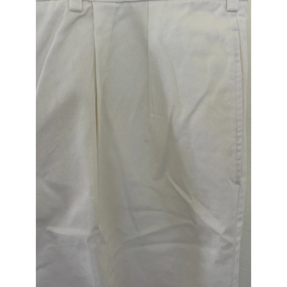Polo Ralph Lauren Big Tyler Short 46 White Pleat Preppy Ivy Dadcore Resort *READ